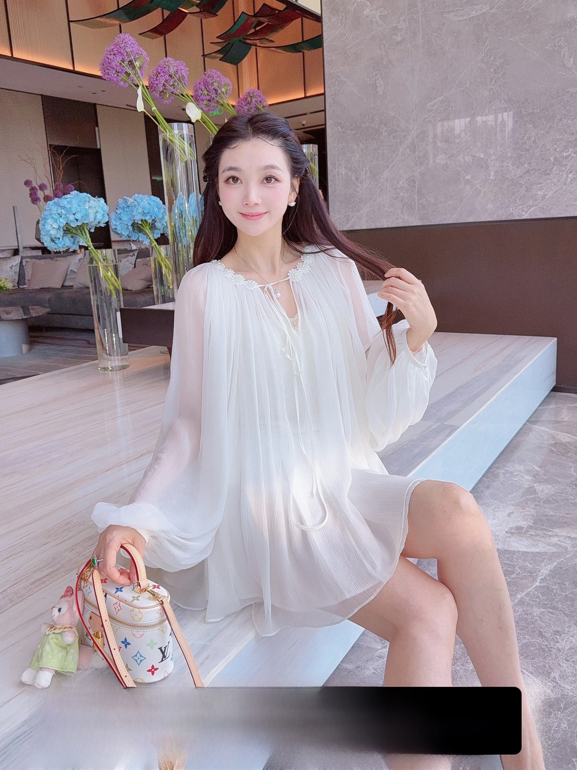 

MissLuxury Cool Sugar: Новая летняя женская юбка средней длины из натурального шелка с защитой от солнца, модная, для повседневной носки