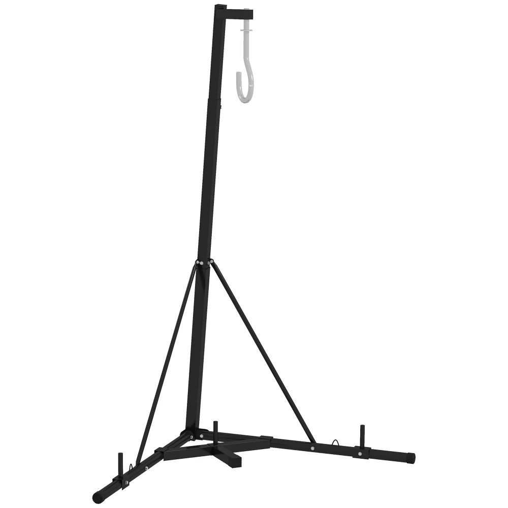 

Soozier Foldable Punch Bag Stand, Height Adjustable Heavy Bag Stand with Weighted Base, Free Standing for Home Gym, Stand Only