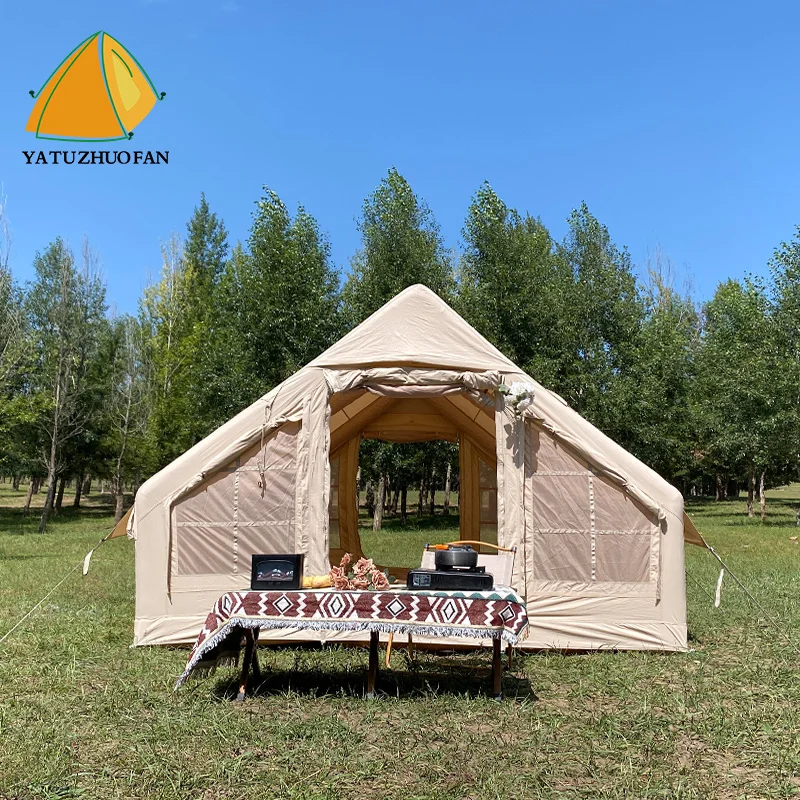 

Надувная палатка для глэмпинга класса люкс для 4-6 человек, большая семейная, для кемпинга на открытом воздухе, хлопковая, цена