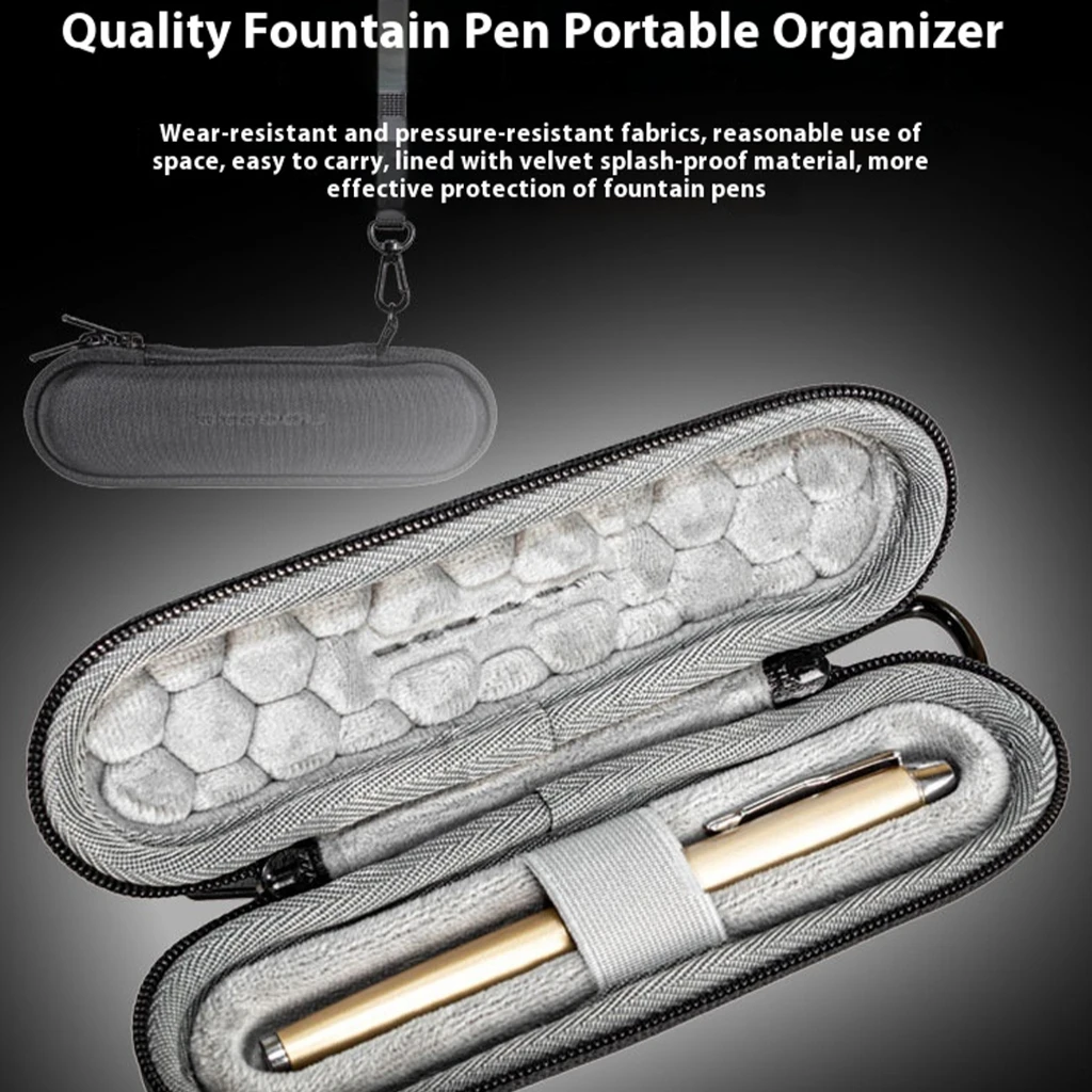 

F68B Single Pen Case Fountain Pen Bag Feature Wear Resistant EVA for Long Time Use