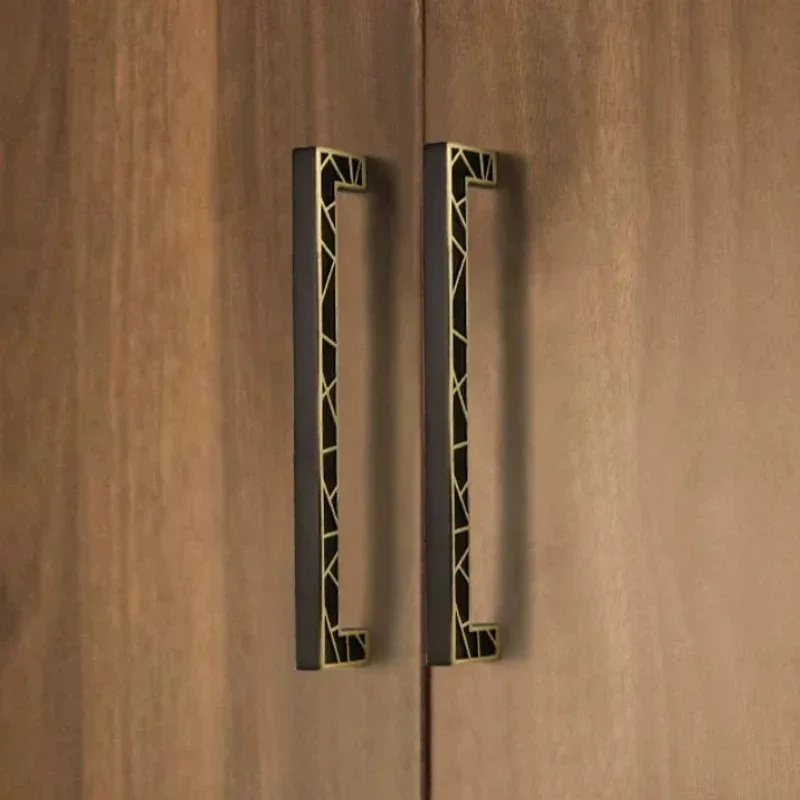 French Coffee Furniture Handle Cupboard Bedroom Wardrobe Cabinet Kitchen Door Knob American Retro Brass Simple Single Hole Pull