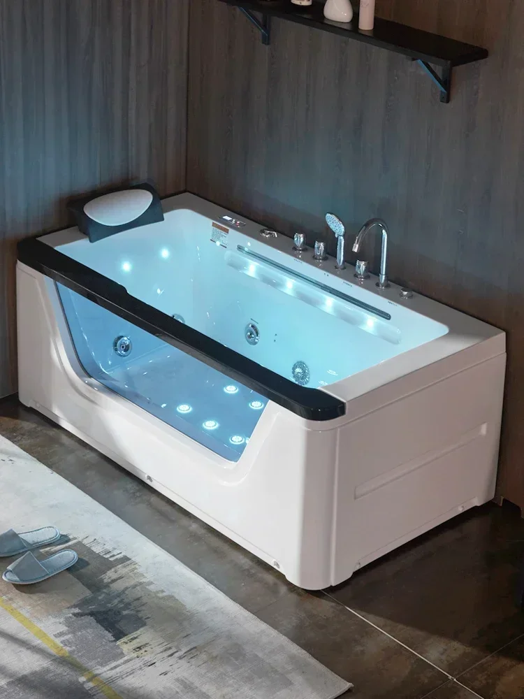 

Waterfall water curtain Jacuzzi home single couple double thermostatic heated tub Upscale villa hotel bath