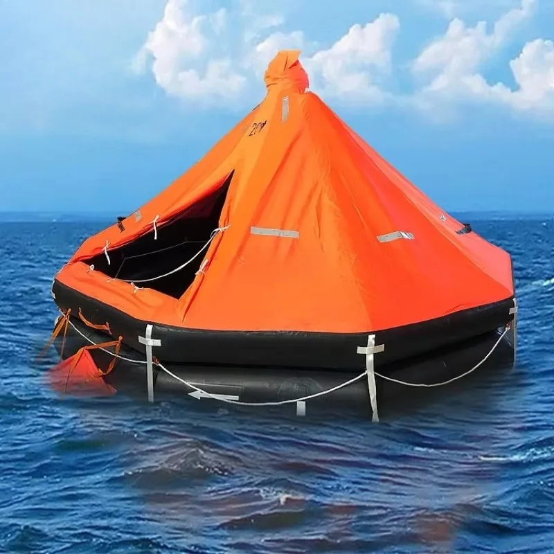 Factory Direct Sale Solas Rubber Davit-Launched Inflating Life Raft Customized