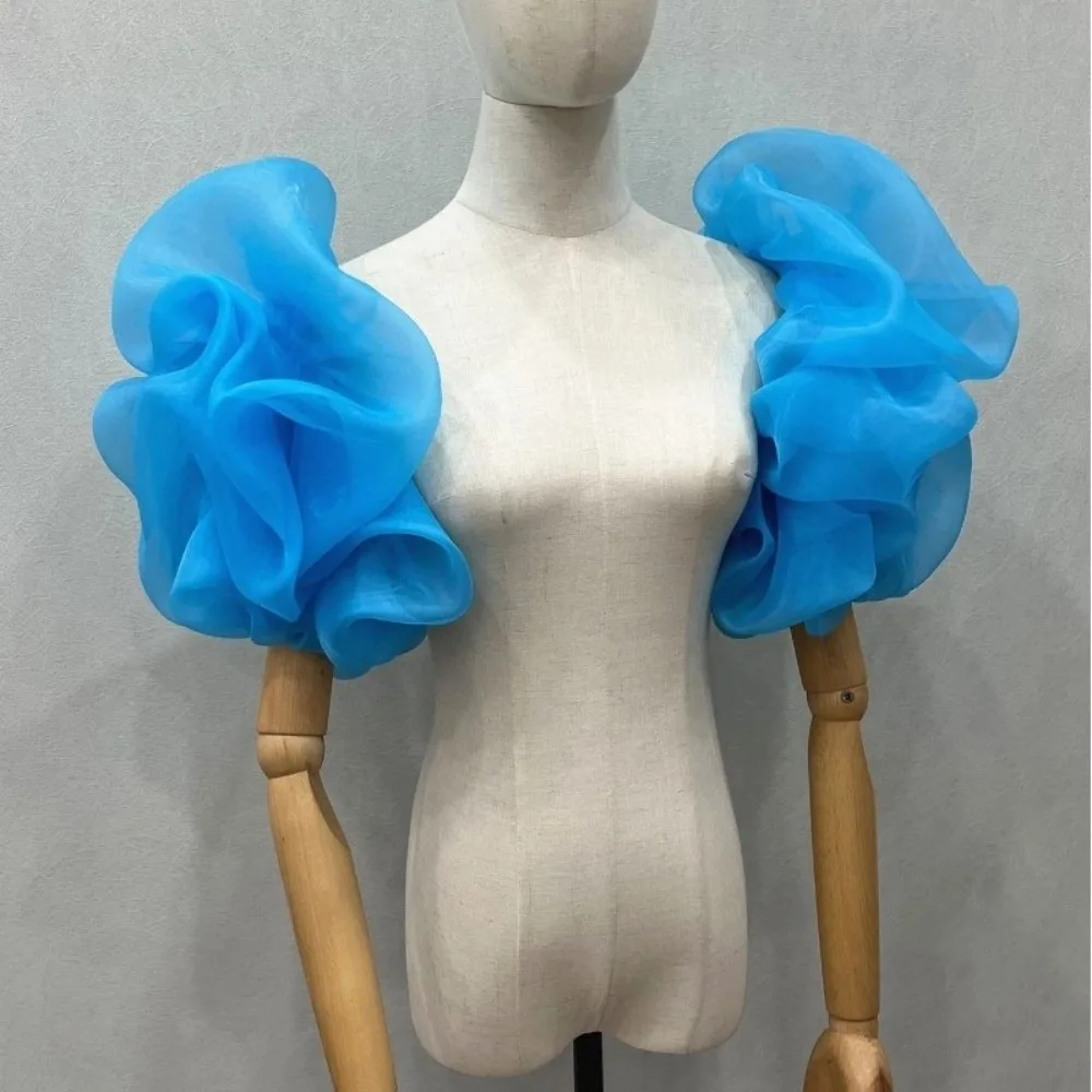 elegant-puffy-bridal-sleeves-organza-removeable-short-arm-sleeves-decorative-sleeves-evening-party-dress
