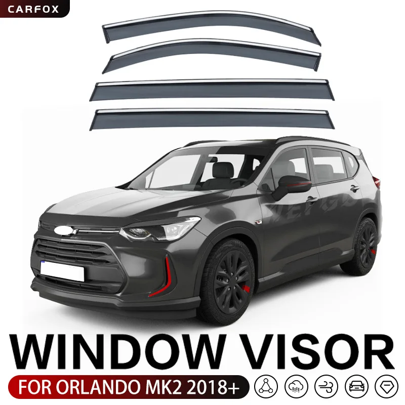 

For CHEVROLET Orlando 2010-2018+ Car Window Visor Awning Shelters Windshield Side Window Rain Sun Shade Accessories Car Styling
