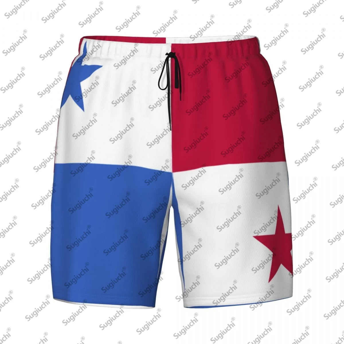 

2025 Панама Флаг Топ с 3D принтом Мужские плавки Гавайский купальный пляж 2 в 1 Быстросохнущие летние шорты для плавания с карманами
