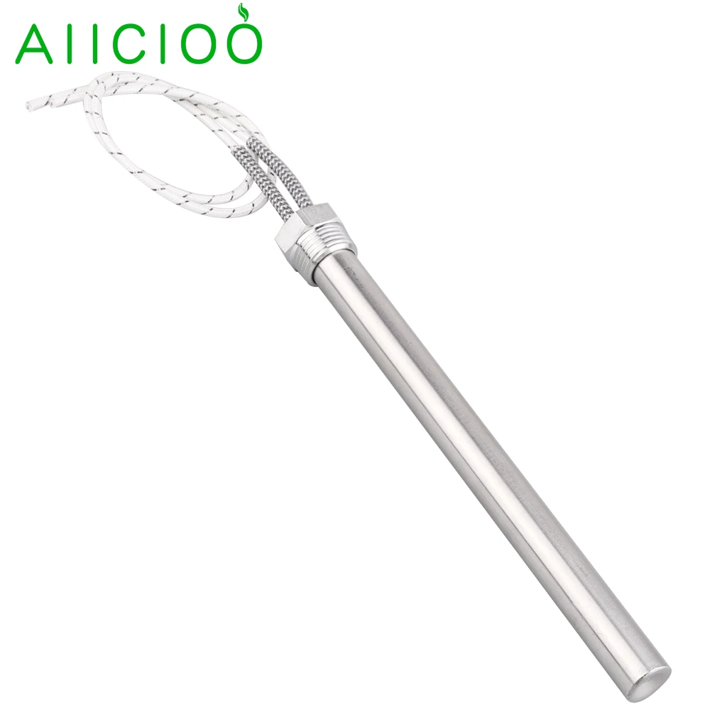 AIICIOO Cartridge Heater Water 1/2\'\' NPT Thread 120v/240v 500w/750w/1kw/1.5kw/2kw Immersion Tubular Electric Heating Element