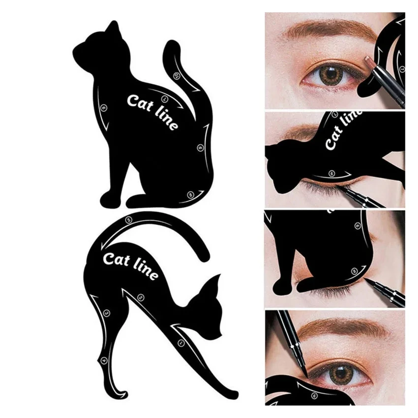 New Line Stencils Eye Template Shaper Model Easy To Make Up Eyeliner Card For Eye Makeup Tools