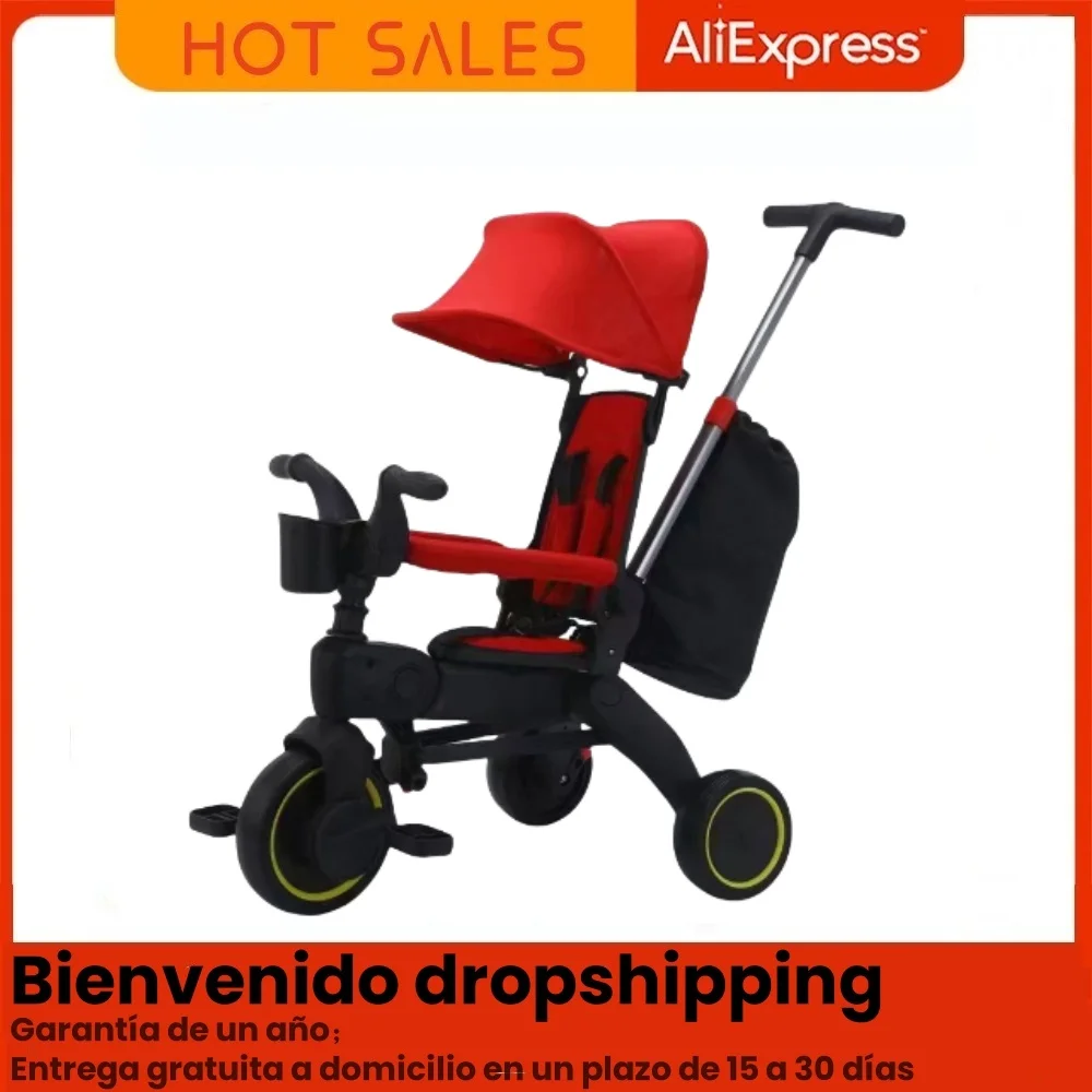 Triciclo más vendido para niños de 1 a 5 años, cochecito ligero con alta calidad y entrega gratuita rápida