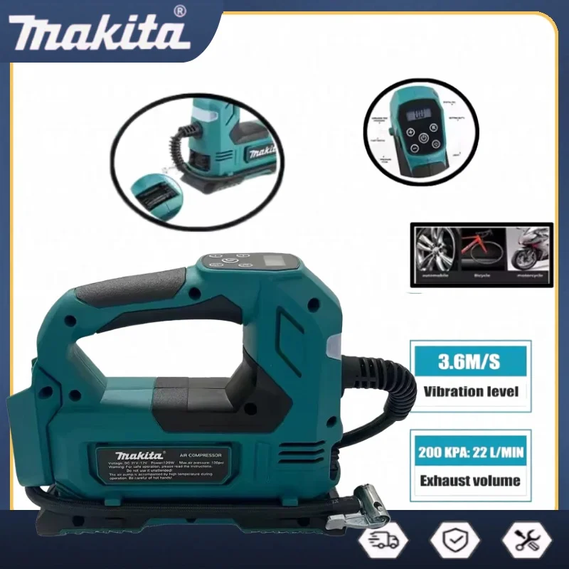

Makita for Cars & Motorcycles brushless air Pump Cordless Air Inflator: Portable Tyre Pump with Digital Display Tool