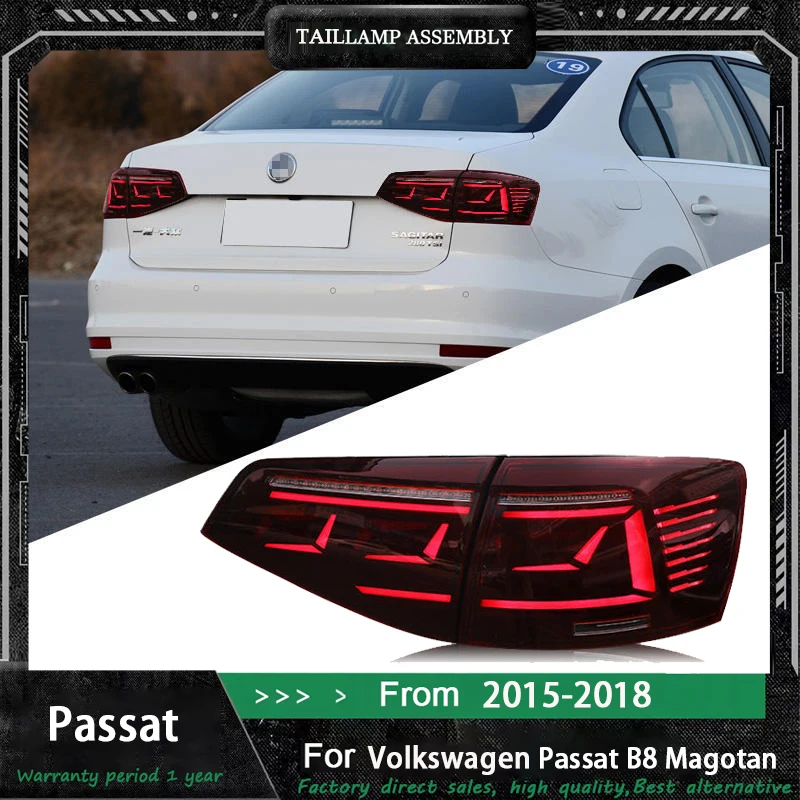 Luces traseras para Volkswagen VW Jetta MK6 2015 2016 2017 2018 luces traseras LED conjunto de luces traseras lámpara de freno animación DRL