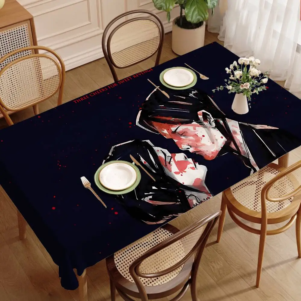 Rock Band My Chemical Romance Tablecloth Themed Indoor Outdoor Picnic Party Tablecover Kitchen Dining Table Wedding Decor