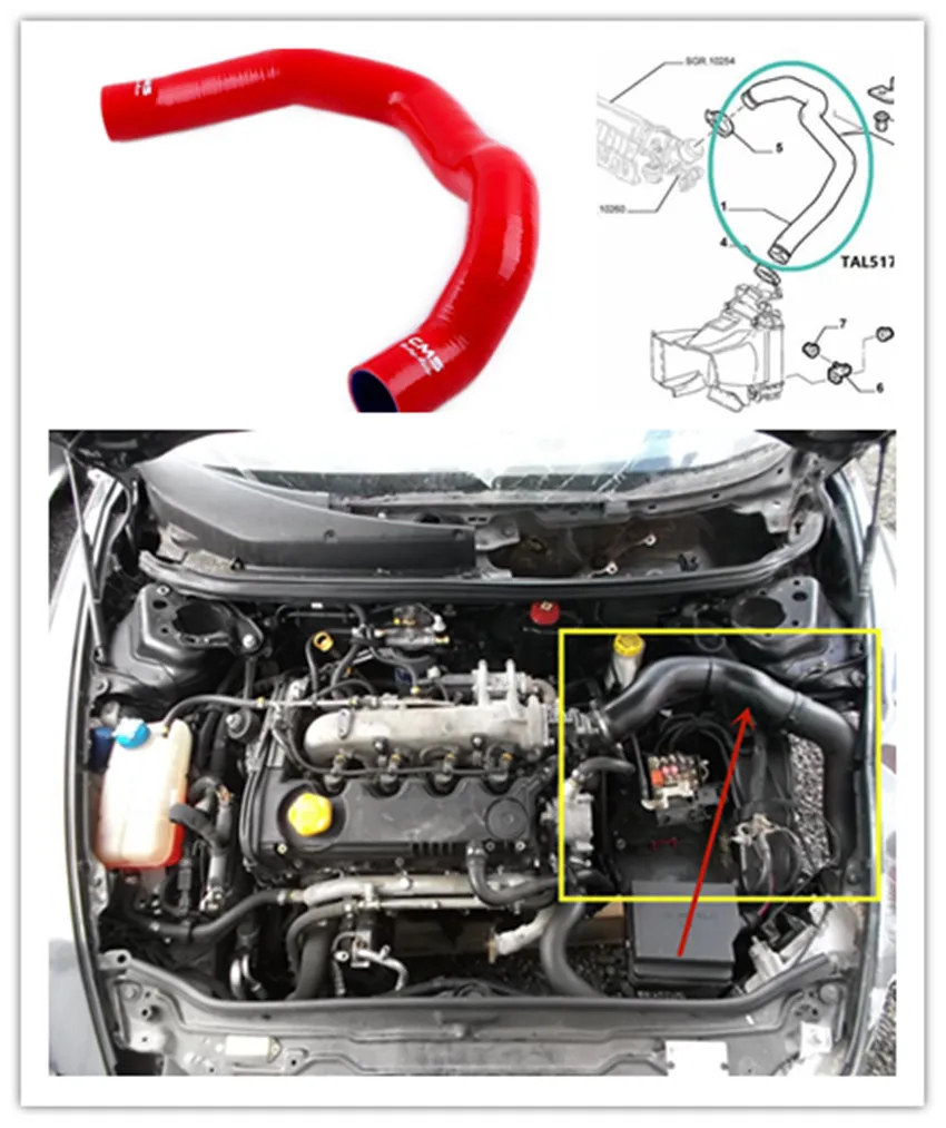 2PCS 4PLY For Alfa Romeo 147 156 GT 1.9 JTD Turbo Upper & Lower Silicone Intercooler Pipe Tube Replacemnet Auto Parts