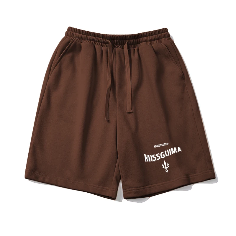 American Sle Casual Creative Letter Men's orts Summer High Street Loose Baskeall Sports Bla Five-Point Pants