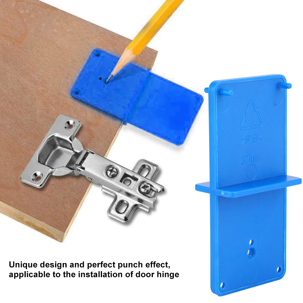 Hinge Hole Jig Hinge Hole Locator Hinge Hole Opener Template Drilling  Locator for Door Cabinet Assemble Hinge