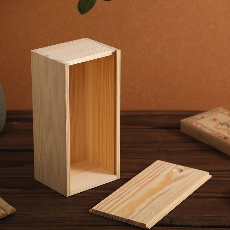 Creative Desktop Organiser Durable Natural Wood Drawer Lid Handmade Storage Box Multi-purpose Exquisite Desktop Decorations