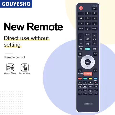 New ER-33903HS Remote Control For Hisense Smart TV LTDN40K366WCEU LTDN40K366WSEU