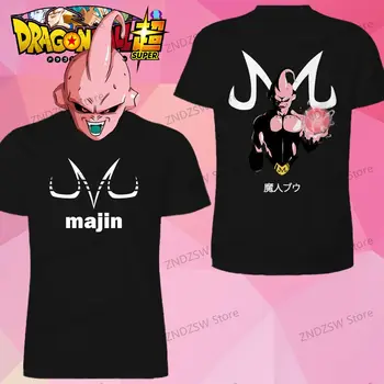 Dragon Ball Majin Buu 남성용 티셔츠, 여름 2024, 110-6XL, 멋진 스트리트웨어, 힙합, 3D 부모 자녀 착용, 오버사이즈 Y2k 