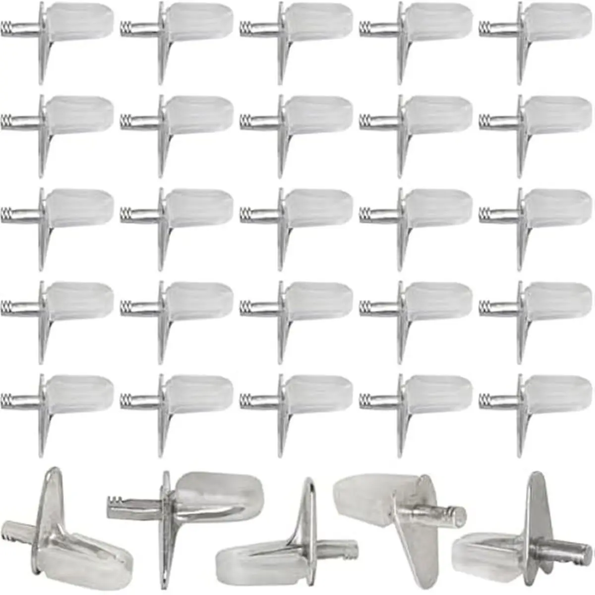100PCS Cabinet Shelf Support Pegs for Bookshelves, Display Cabinets, Wardrobes, and Kitchen Cupboards - Anti-Slip Design