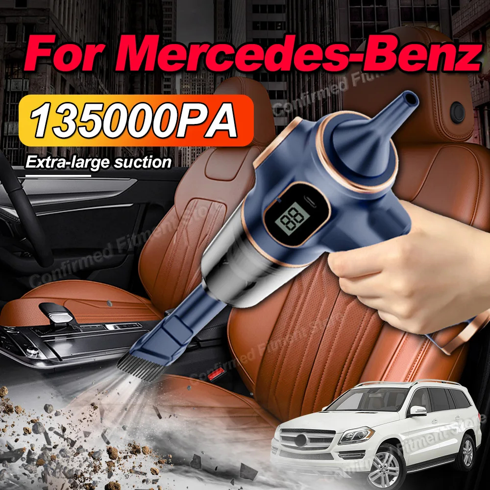 Strong Power Portable Car Vacuum Cleaner 135000Pa Blow Suction For Mercedes-Benz ML350 E GL GLK ML S430 S550 GLC300 GL350 GLK350