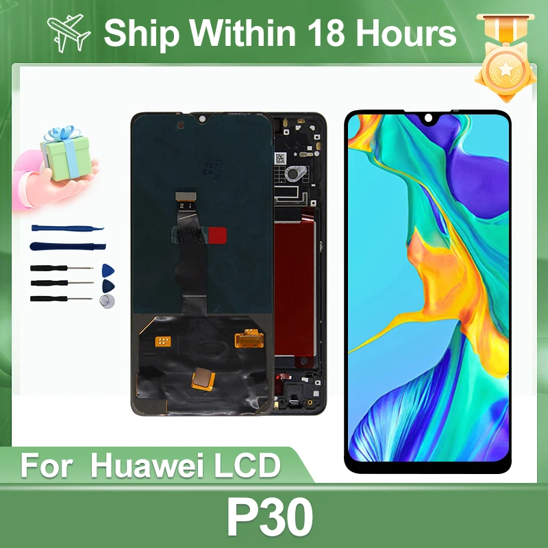 AMOLED For Huawei P30 LCD Display ELE-L29 ELE-L09 ELE-L04 LCD Touch Screen Digitizer P30 Display Assembly Replacement Parts