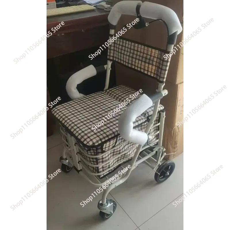 Suitable For Portable, with brakes, leisure shopping for the , four wheels to help travel,