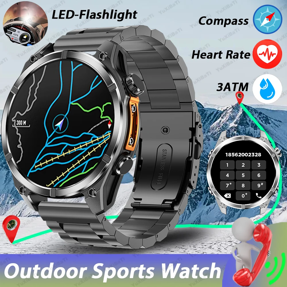 

2025 New Outdoor Sports Smart Watch Men 1.43-Inch HD AMOLED Screen GPS 400 Mah Battery Bluetooth Call Man SmartWatch HD300