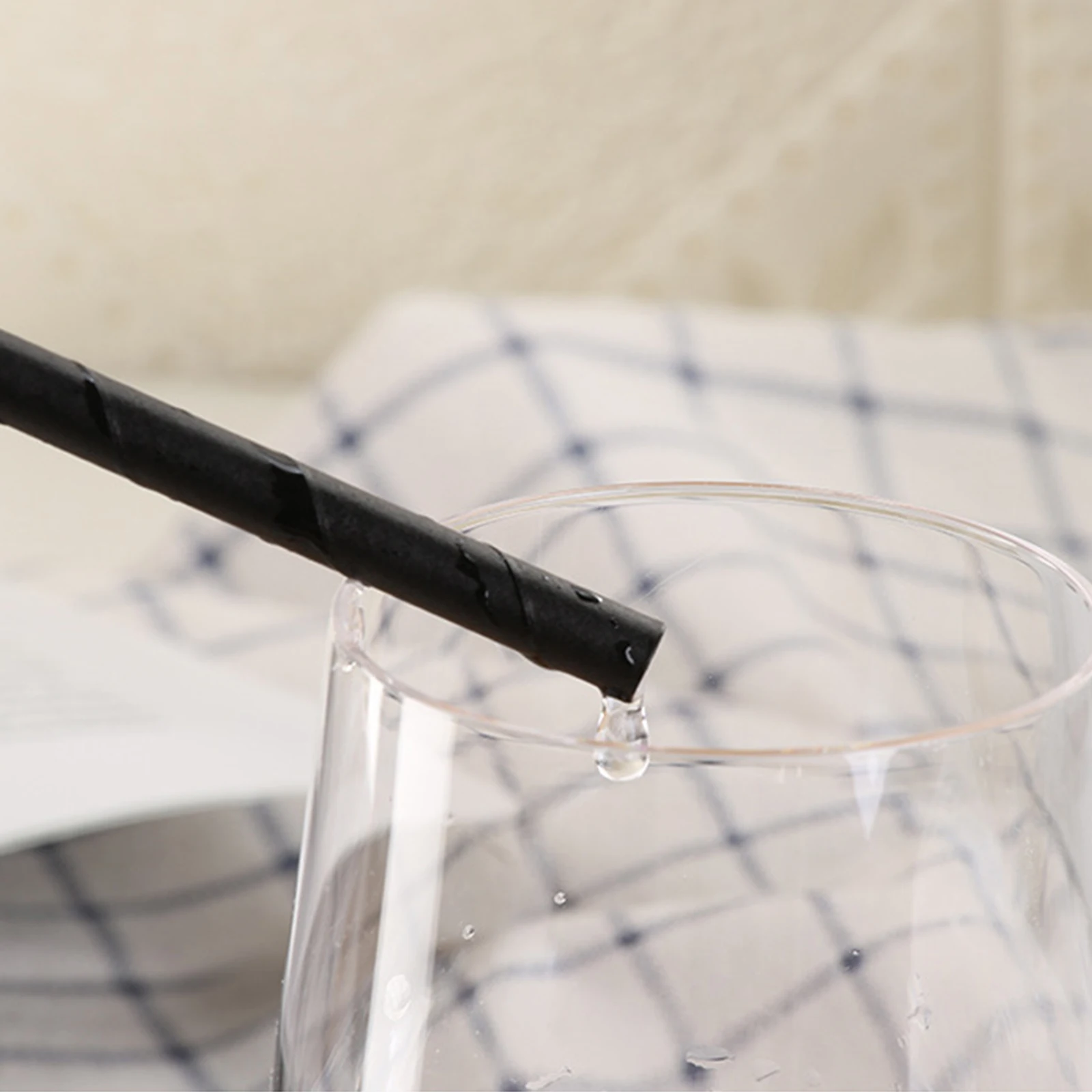 

100 Pcs Paper Drink Straws 7.75 in Long Compostable Biodegradable Straws (White)