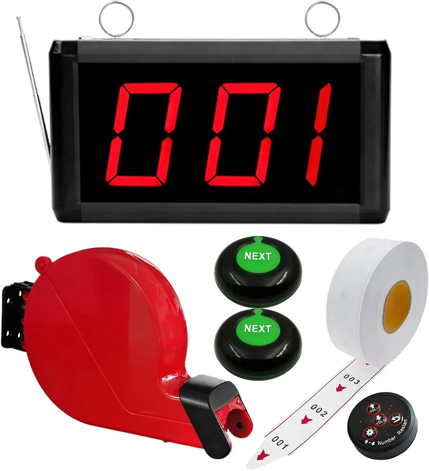 Queue Number System Manual Ticket Dispenser 1 Take a Number Display 2 Next Call Button 1 Ticket Dispenser 3-Digit Ticket Roll