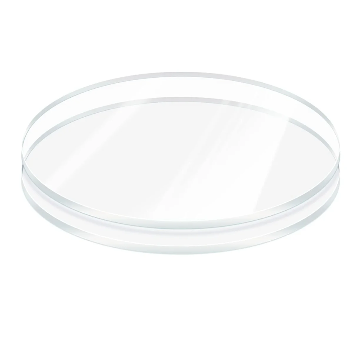 2 Pieces 6mm Thick Round Acrylic Glass Sheet, 8Inch Diameter Clear Acrylic Circle, Cake Disk Acrylic Sheet Acrylic Backdrop