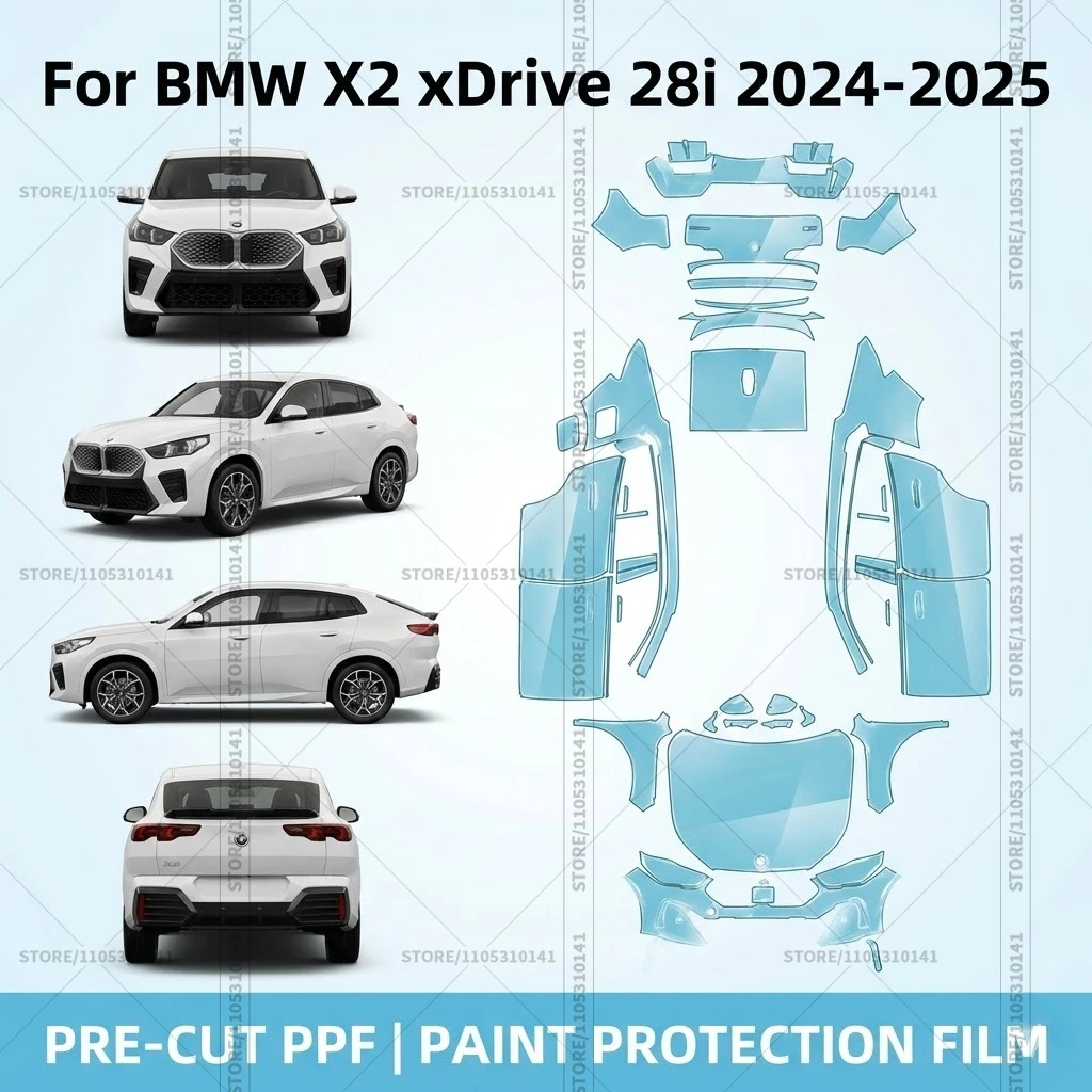 

Предварительно нарезанная прозрачная защитная пленка PPF для автомобиля, полная защита кузова для BMW X2 xDrive 28i 2024-2025
