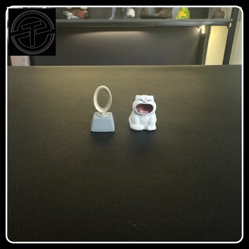 

Big mouth cat keycap mechanical magnetic axis keyboard keycap universal cross axis