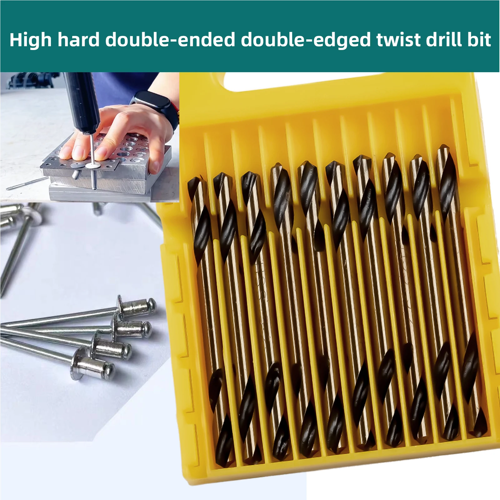 30Pcs【Double-Ended High-Speed Steel Twist Drill Bits】Cobalt-Containing High-Hardness Drill Bits, Suitable for Stainless Steel/Metal/Wood/Plastic, Industrial-Grade Durability
