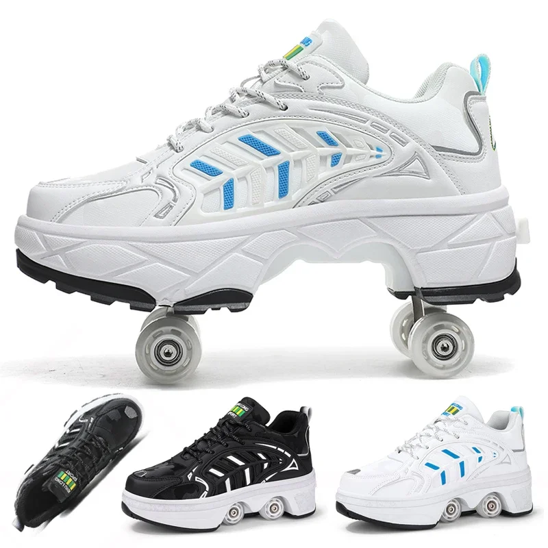 

2024 new roller skates students outdoor wheel shoes multi-functional sports shoes 33-43 size high quality roller skates