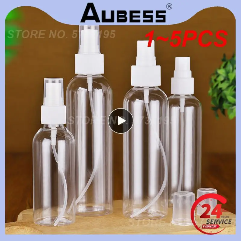 1~5PCS 20ML 60ML 80ML 150ML 200ML Clear Mini plastic Bottle Empty Cosmetics Bottle Sample Test Tube Thin plastic Vials