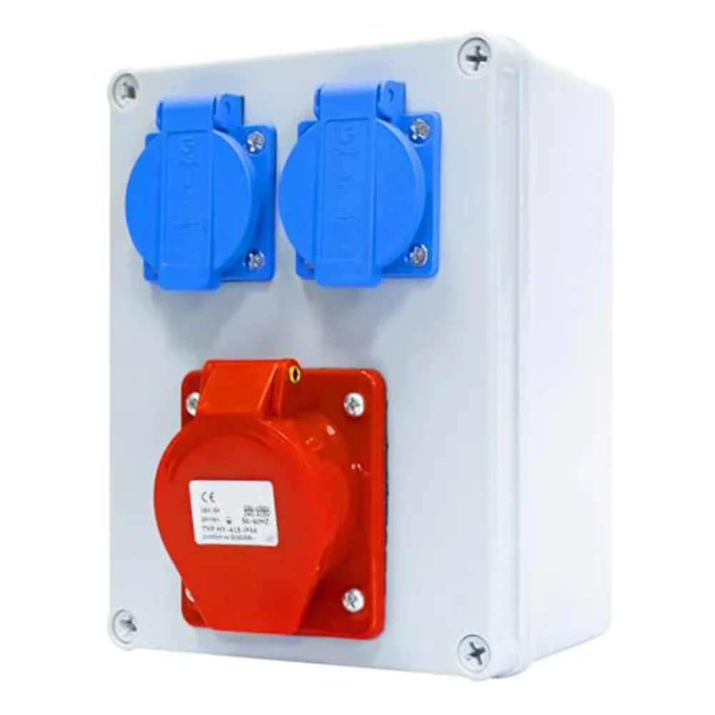 Construction Power Box Wall Distributor Socket 220-250V 16A Sockets CEE 16A 5P Socket Compact And Robust Design