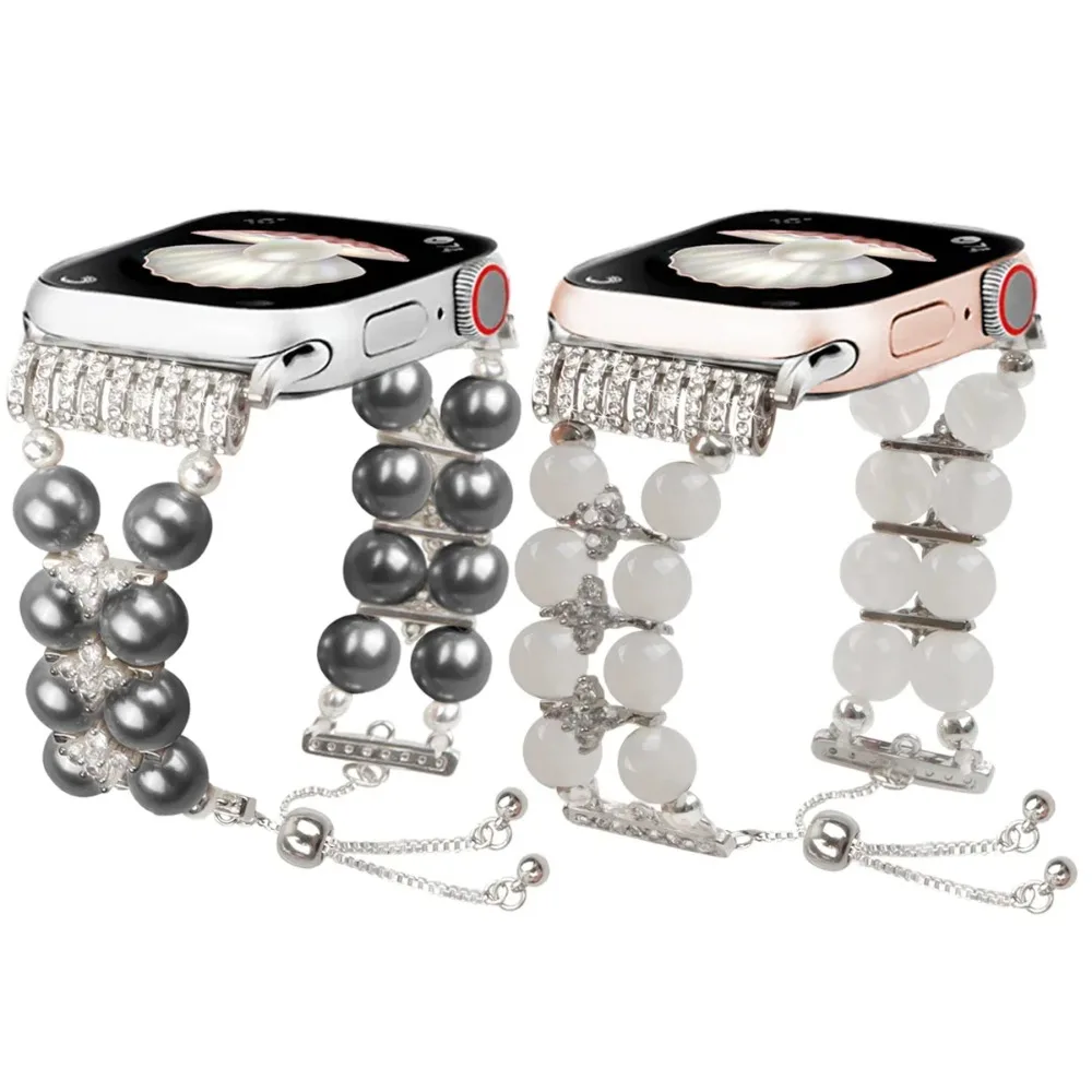 Resin Bracelet for Apple Watch Ultra Strap 46mm 41mm 42 49 45mm 42mm Ethnic Style Beaded Band for iWatch 12 11 10 9 8 7 6 5 4SE