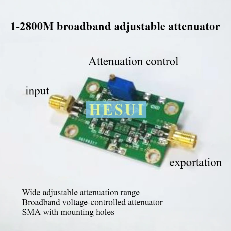 

1-2800M Adjustable attenuator Voltage controlled broadband RF 40dB SMA interface