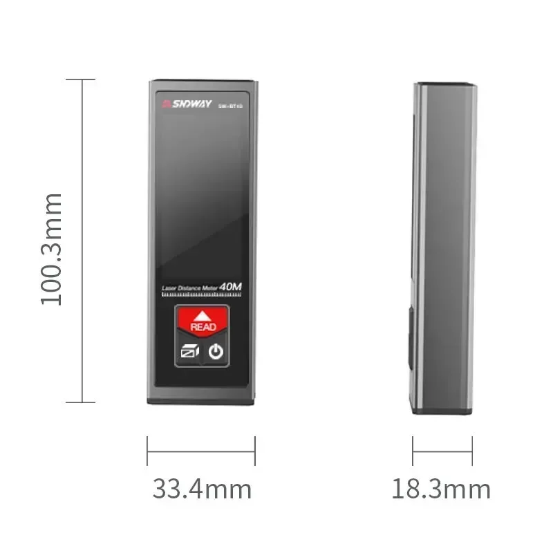 SNDWAY mini electronic ruler SW-BT40 SW-BT50 SW-BT60 high-precision Bluetooth laser rangefinder infrared measuring ruler APP BT