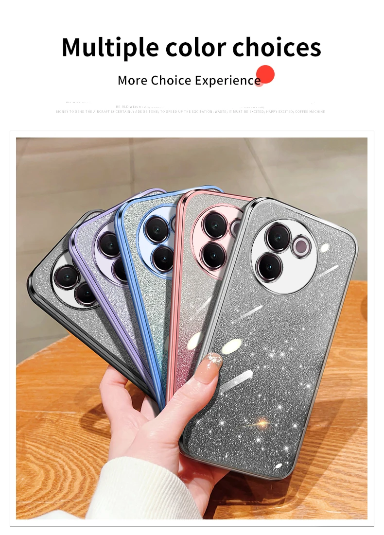 6D Plating Glitter Case for vivo V30e V 30e Luxury Soft Silicone Protection Full Camera Phone Cover vivoV30e V2339 Coque