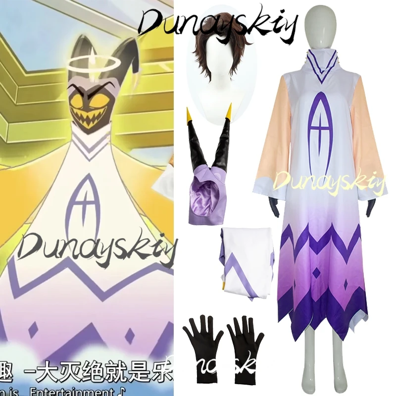 Adam Costume Cosplay Parrucca Anime Hazzbin Cartoon Hotel Adam Costume Travestimento per Uomo Donna Abito Parrucca Copricapo Personalizzato