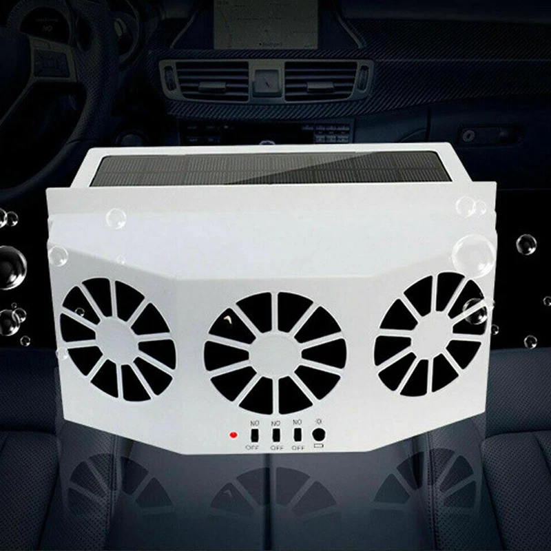 

Car Cooling System Solar Panel Car Window Cooler Three Fan Auto Solar Powered Ventilation Exhaust Fan