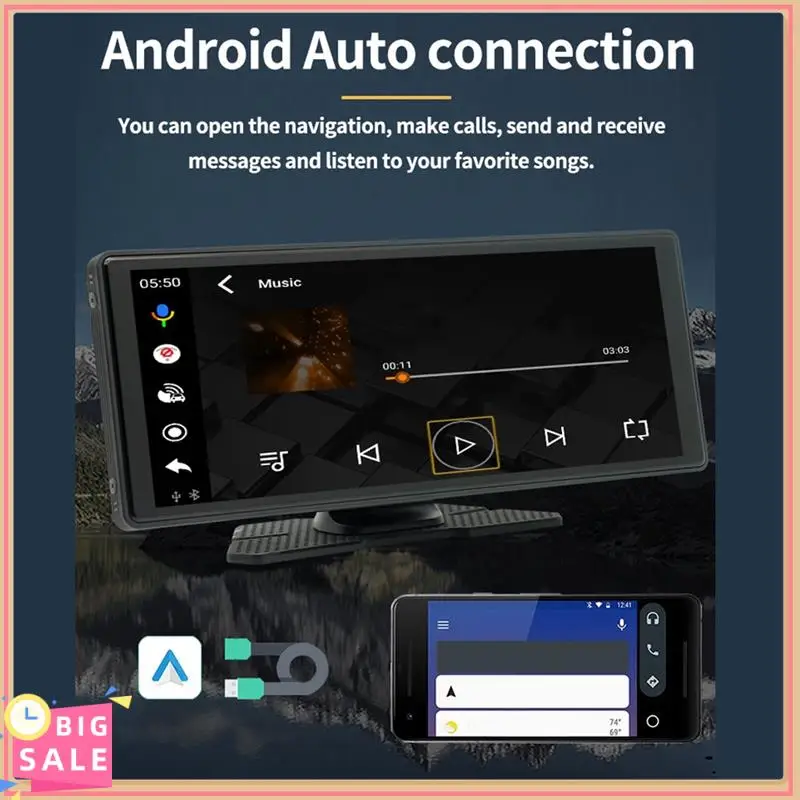 

Better-9.36Inch Car Capacitive Touch Navigation Screen Wireless Carplay&Android Auto Car Portable Automatic Multimedia Player