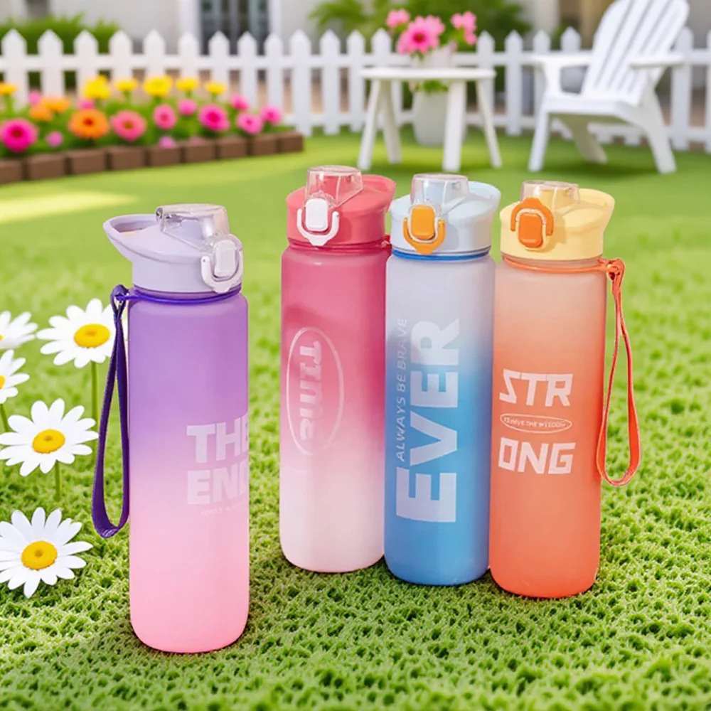 

1000ml Large Capacity Plastic Water Bottle Gym Sports Outdoor Travel School Drinking Bottle