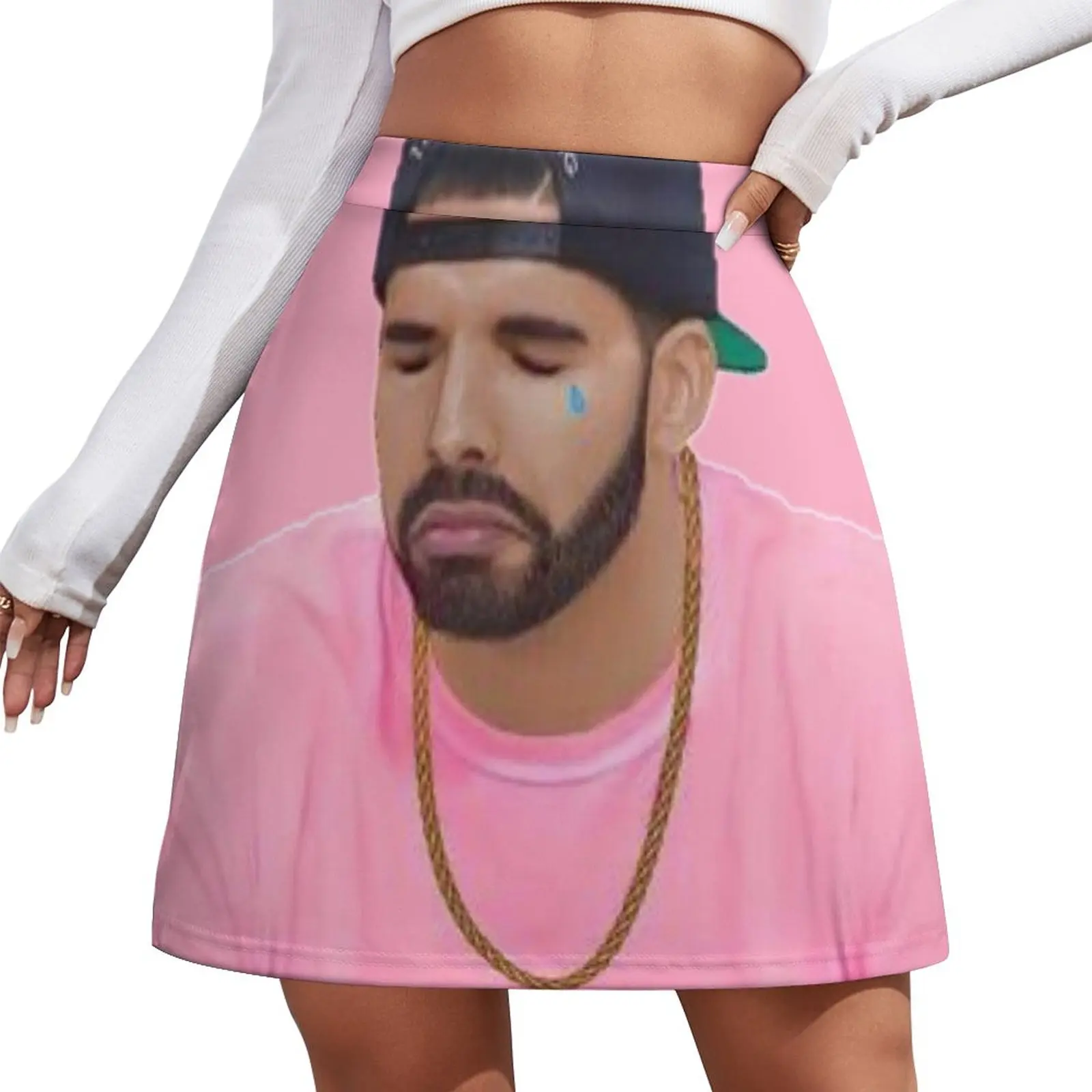 Mini-saia Drake feminina, saias elegantes, saia curta para mulheres, verão, 2023