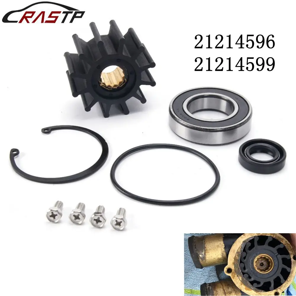 

RASTP-New Raw Sea Water Pump Rebuild Kit Impeller Seal Repair Bearing Set For Volvo Penta OEM 21214596 21214599 TC058