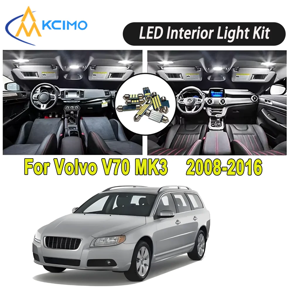 

Новая лампочка для Volvo V70 MK3 (2008-2016) Премиум Яркий светодиодный внутренний купол Карта багажника Комплект автомобильных светодиодных ламп Автомобильные светодиодные фонари