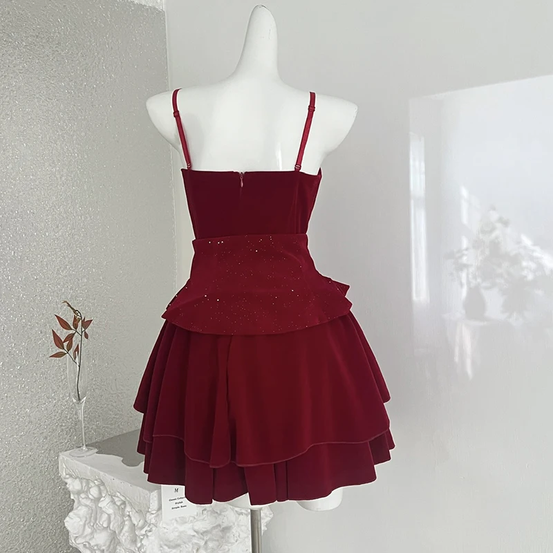 Fora do ombro mini vestido feminino vintage cintura elegante sem mangas vestidos femininos primavera uma linha casual retro vestido de baile