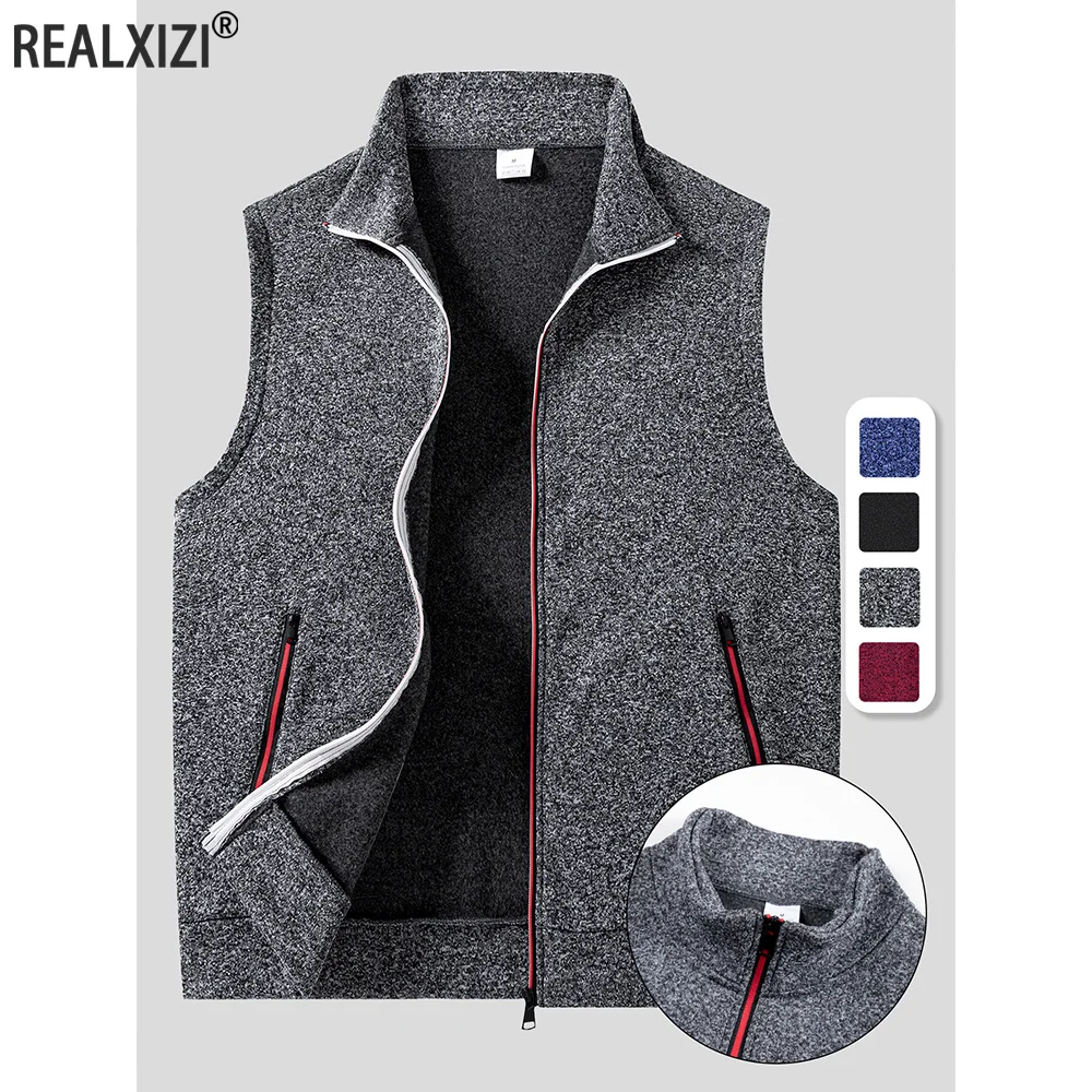 

Men's Casual Vests Sleeveless Coats Autumn Solid Color Zipper Jacket Vest Breathable Travels Hiking Work Multi-pockets Waistcoat