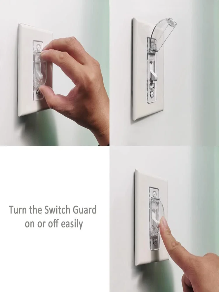 2-Pack Child Safety Wall Switch Covers Lamp Button Guard for Switch Protection Prevent Accidental Turning on Or off of Lights